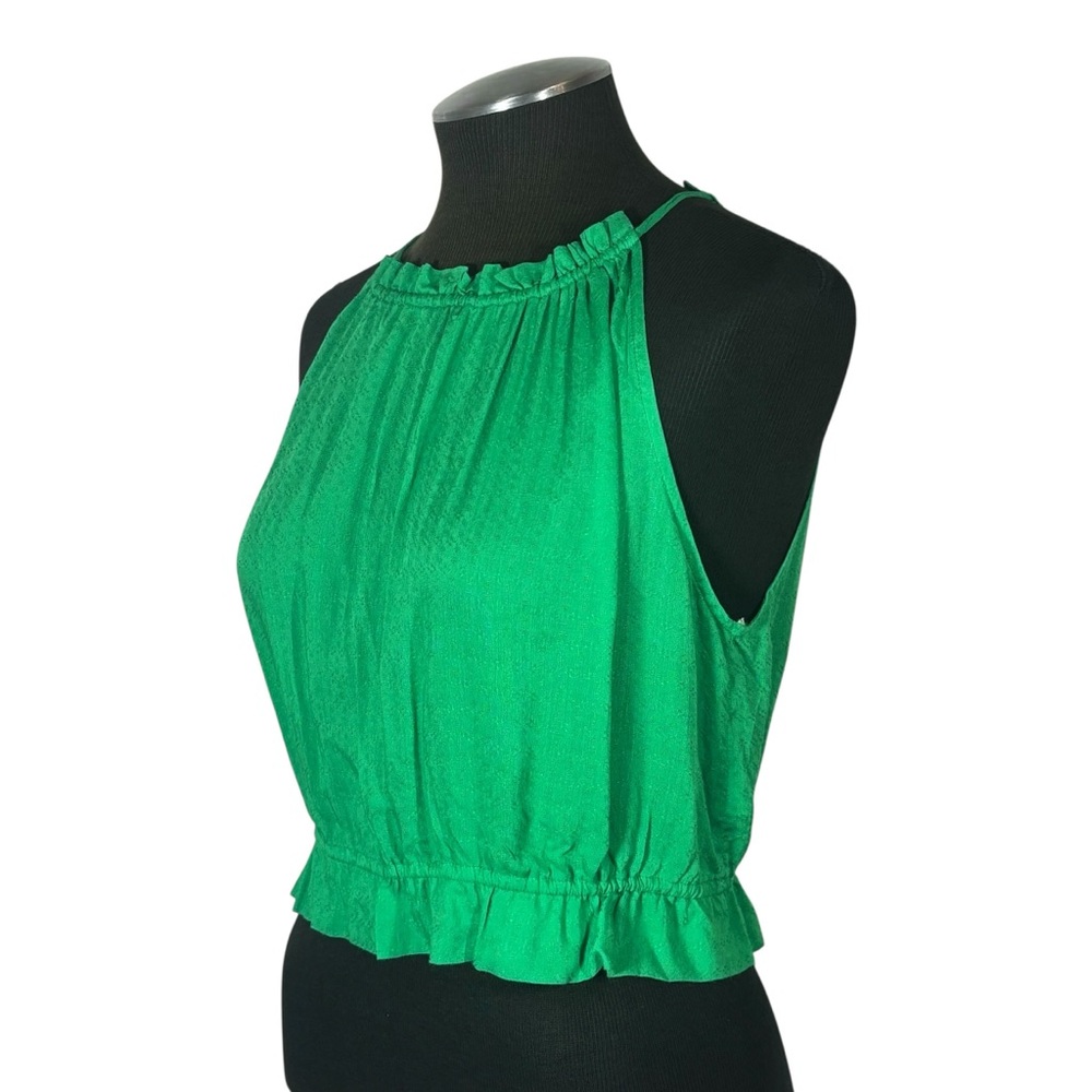Lulu’s – Let Good Times Roll Green Open Back Sleeveless Crop Top – Medium - Picture 8 of 11